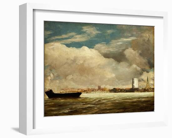 On the Thames Near Battersea Bridge, C.1816-John Constable-Framed Giclee Print