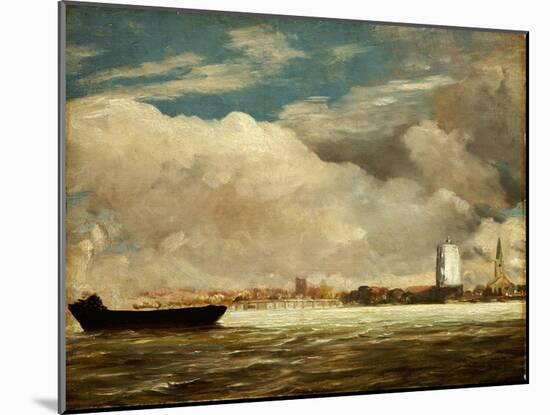 On the Thames Near Battersea Bridge, C.1816-John Constable-Mounted Giclee Print