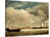 On the Thames Near Battersea Bridge, circa 1816-John Constable-Stretched Canvas