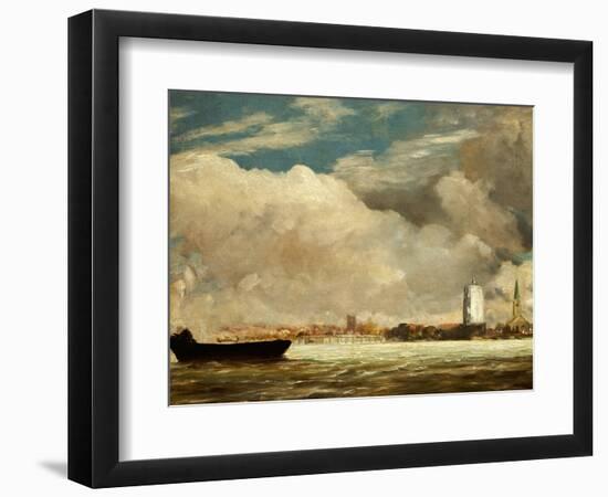 On the Thames Near Battersea Bridge, circa 1816-John Constable-Framed Giclee Print