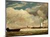 On the Thames Near Battersea Bridge, circa 1816-John Constable-Mounted Giclee Print