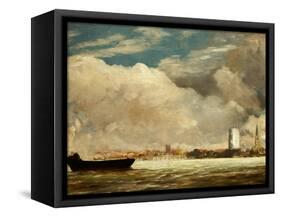 On the Thames Near Battersea Bridge, circa 1816-John Constable-Framed Stretched Canvas