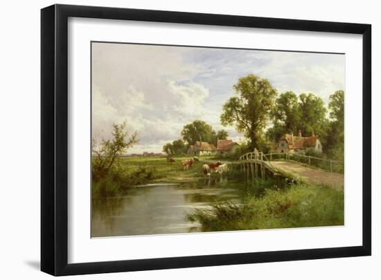 On the Thames Near Marlow-Henry Parker-Framed Giclee Print