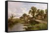 On the Thames Near Marlow-Henry Parker-Framed Stretched Canvas