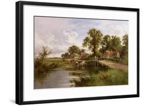 On the Thames Near Marlow-Henry Parker-Framed Giclee Print