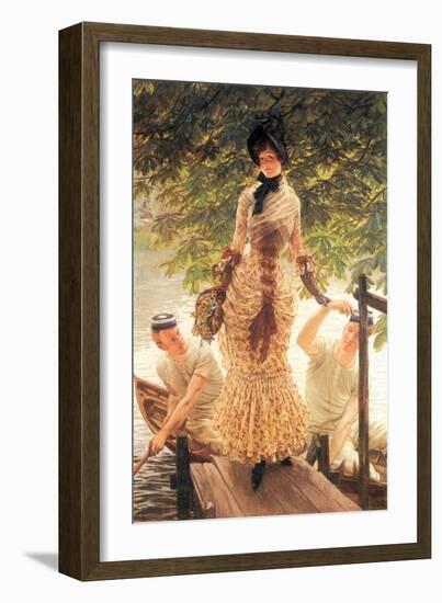 On the Thames-James Tissot-Framed Art Print