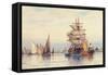 On the Thames-Frederick James Aldridge-Framed Stretched Canvas