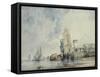 On the Thames-George the Elder Chambers-Framed Stretched Canvas