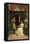 On the Threshold, 1900-Edmund Blair Leighton-Framed Stretched Canvas