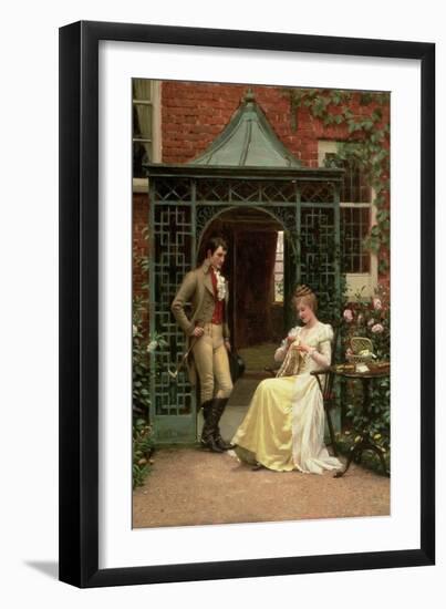 On the Threshold, 1900-Edmund Blair Leighton-Framed Giclee Print