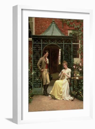 On the Threshold, 1900-Edmund Blair Leighton-Framed Giclee Print