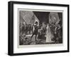 On the Threshold, a Scene in a Paris Church-Charles Paul Renouard-Framed Giclee Print