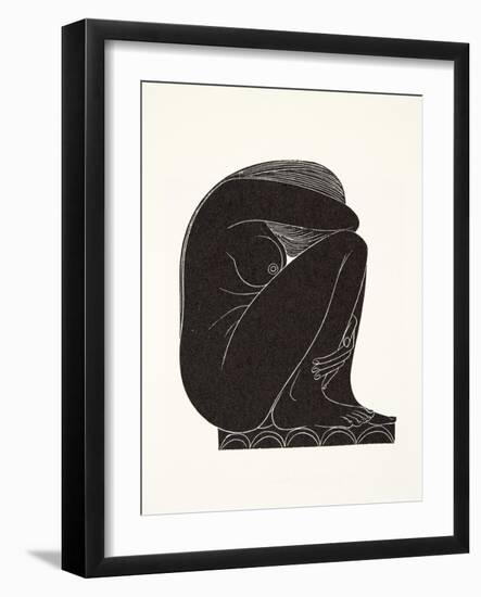 On the Tiles, 1921-Eric Gill-Framed Giclee Print