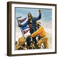 On the Top of Everest-English School-Framed Giclee Print