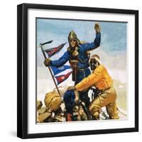 On the Top of Everest-English School-Framed Giclee Print