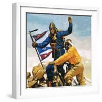 On the Top of Everest-English School-Framed Giclee Print