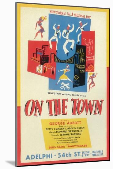 On The Town-null-Mounted Art Print