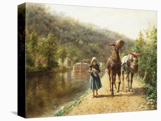 On the Towpath-Edward Lamson Henry-Stretched Canvas