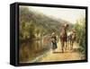 On the Towpath-Edward Lamson Henry-Framed Stretched Canvas