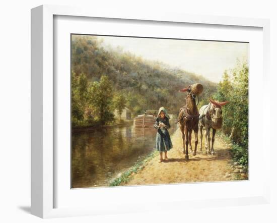 On the Towpath-Henry Edward Lamson-Framed Giclee Print