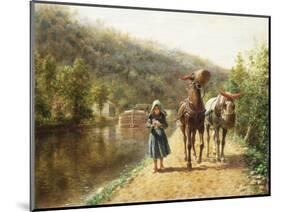 On the Towpath-Henry Edward Lamson-Mounted Giclee Print