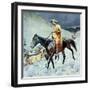 On the Trail-Frederic Sackrider Remington-Framed Giclee Print