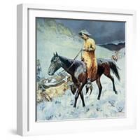 On the Trail-Frederic Sackrider Remington-Framed Giclee Print