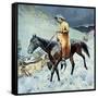 On the Trail-Frederic Sackrider Remington-Framed Stretched Canvas