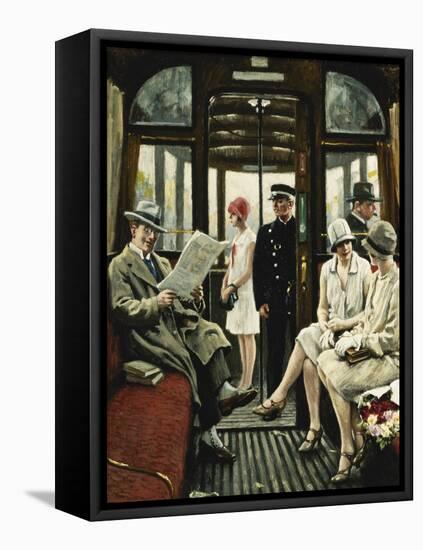 On the Tram-Paul Fischer-Framed Stretched Canvas