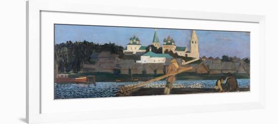 On the Volga, 1906-Boris Michaylovich Kustodiev-Framed Premium Giclee Print