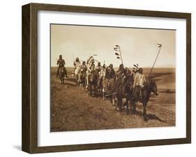 On the War Path - Atsina, 1908-Edward Sheriff Curtis-Framed Giclee Print