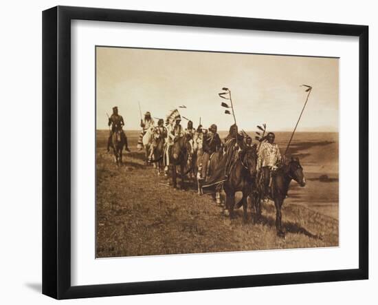 On the War Path - Atsina, 1908-Edward Sheriff Curtis-Framed Giclee Print