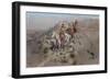 On the Warpath, 1895-Charles Marion Russell-Framed Giclee Print