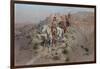 On the Warpath, 1895-Charles Marion Russell-Framed Giclee Print