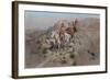 On the Warpath, 1895-Charles Marion Russell-Framed Giclee Print