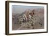 On the Warpath, 1895-Charles Marion Russell-Framed Premium Giclee Print