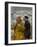 On the Watch (Oil on Canvas)-Christian Krohg-Framed Giclee Print