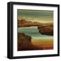 On The Water II-John Seba-Framed Art Print