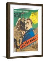 On the Waterfront, French Movie Poster, 1954-null-Framed Art Print