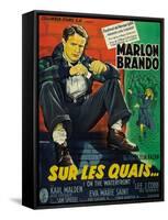 On the Waterfront, French Movie Poster, 1954-null-Framed Stretched Canvas