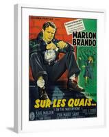 On the Waterfront, French Movie Poster, 1954-null-Framed Art Print