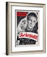 On the Waterfront, French Movie Poster, 1954-null-Framed Art Print