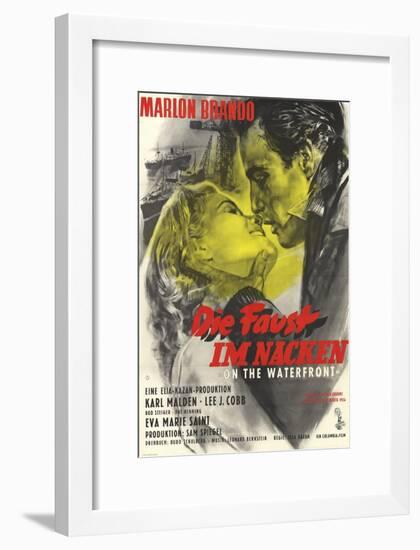 On the Waterfront, German Movie Poster, 1954-null-Framed Art Print