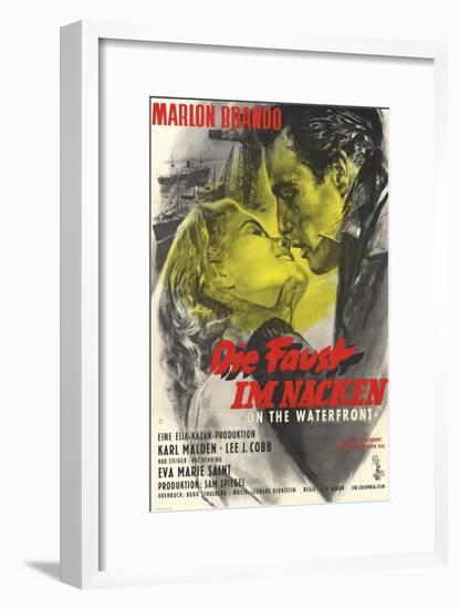 On the Waterfront, German Movie Poster, 1954-null-Framed Art Print