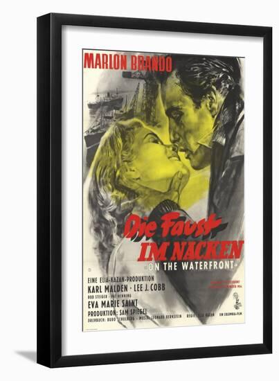 On the Waterfront, German Movie Poster, 1954-null-Framed Art Print