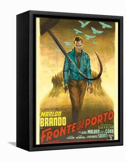 On the Waterfront, Italian Movie Poster, 1954-null-Framed Stretched Canvas