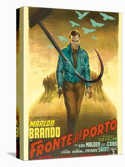 On the Waterfront, Italian Movie Poster, 1954-null-Stretched Canvas