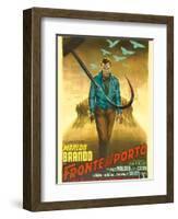 On the Waterfront, Italian Movie Poster, 1954-null-Framed Art Print