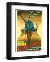 On the Waterfront, Italian Movie Poster, 1954-null-Framed Art Print