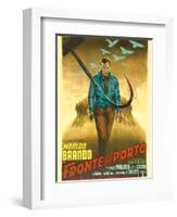 On the Waterfront, Italian Movie Poster, 1954-null-Framed Art Print